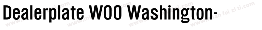 Dealerplate W00 Washington字体转换